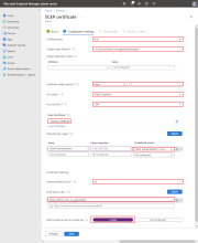 Microsoft Endpoint Configuration Manager SCEP certificate screen.