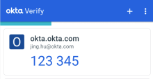 Account in Okta Verify