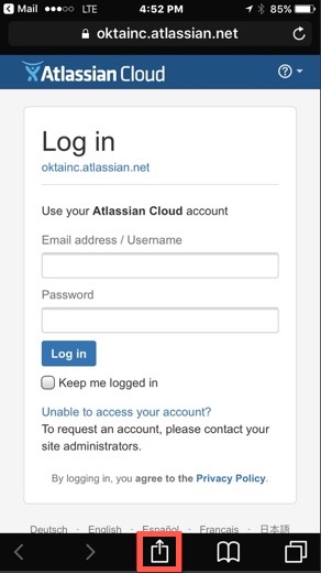 Open in icon in Safari