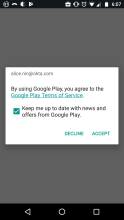 Google Playのサービス利用規約。