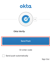 Okta Verify認証オプションの画面キャプチャ