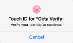 Okta VerifyのTouch IDプロンプト