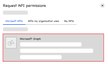 Demandez les permissions API dans Microsoft Entra ID.