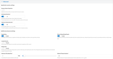 Advanced Application session settings