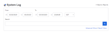 System Log filters