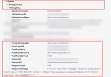 Pour obtenir des détails sur le fournisseur de service de notifications Push, consultez DebugData.