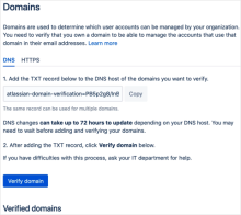 Atlassianのドメインの検証