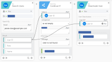 Image showing how a User ID output is mapped between cards.