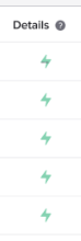 Flow details: image of a set of flow executions, all with lightning bolts, indicating that the flows executed at the low-latency rate.